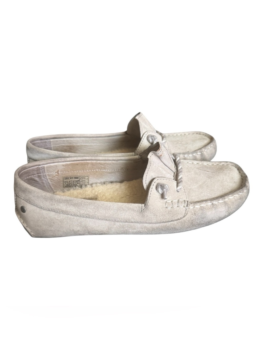 UGG Sayde Nautilus Suede Twinsole Driving Moccasins Gray US 6 - Picture 5 of 10